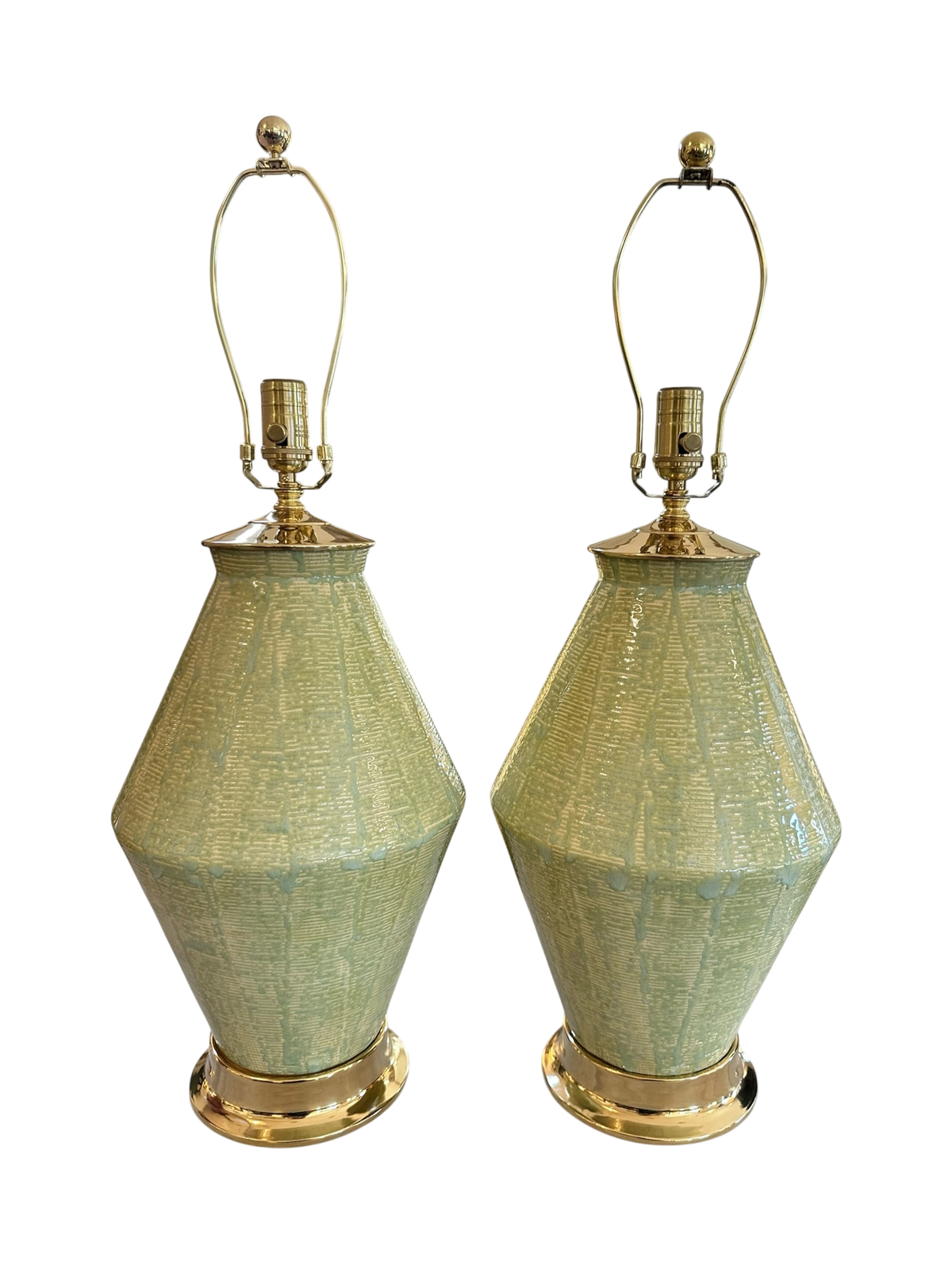 Brinkley Lamp in Thatched Celadon/Sage Mix
