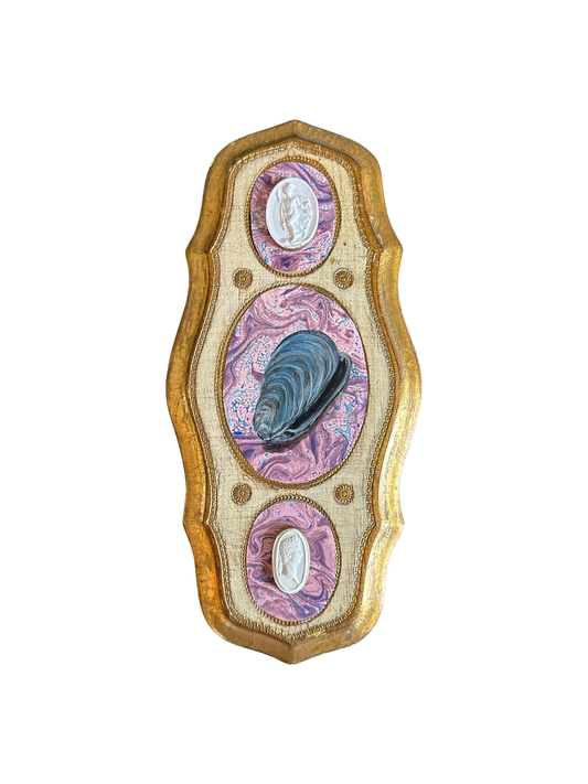 Jenn Leverett Art - Intaglio/Marble Paper on Florentine XIII