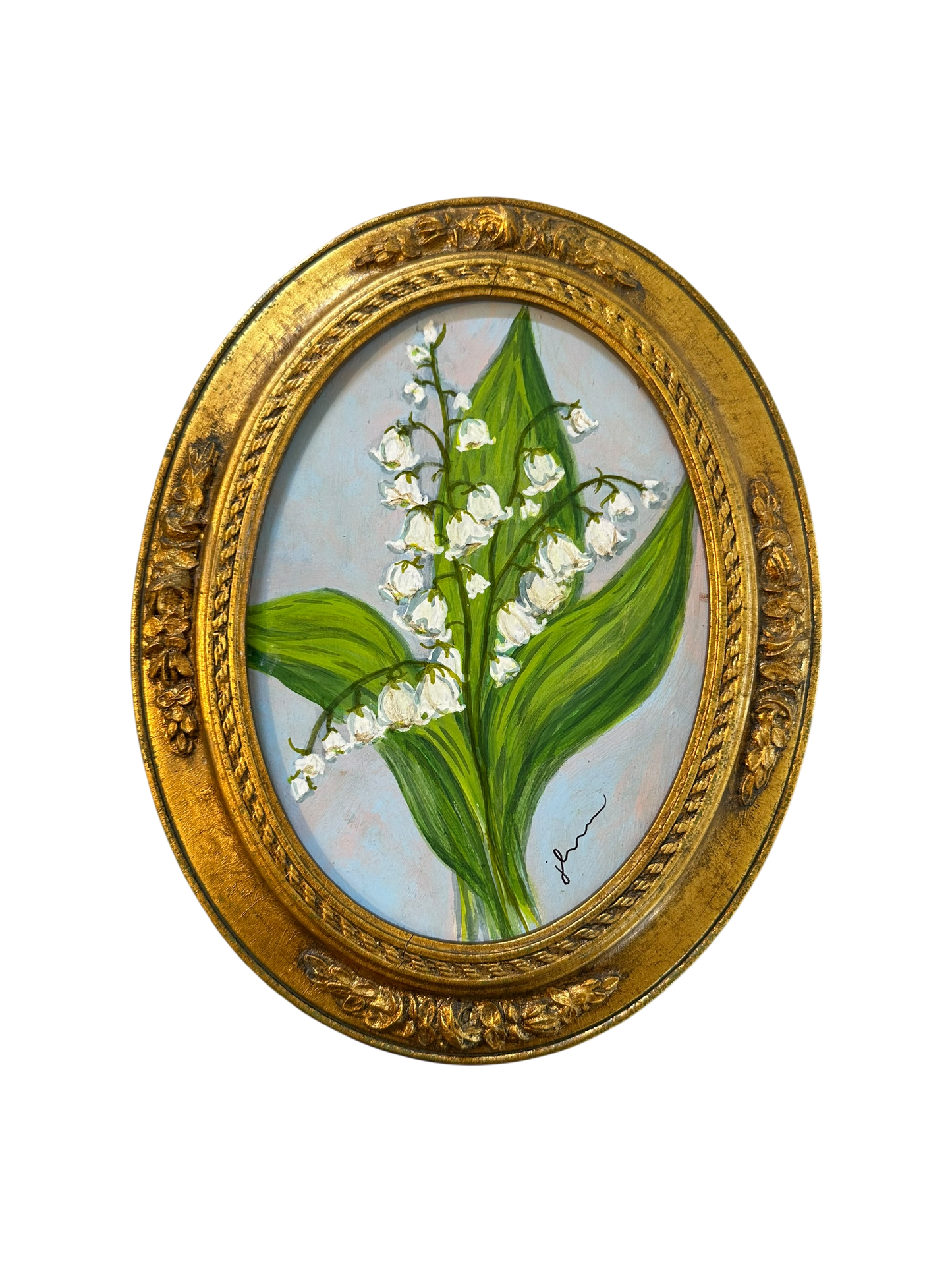 Jenn Leverett Art - 8” x 10” Lily of the Valley Oval