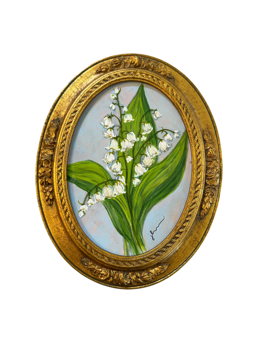 Jenn Leverett Art - 8” x 10” Lily of the Valley Oval