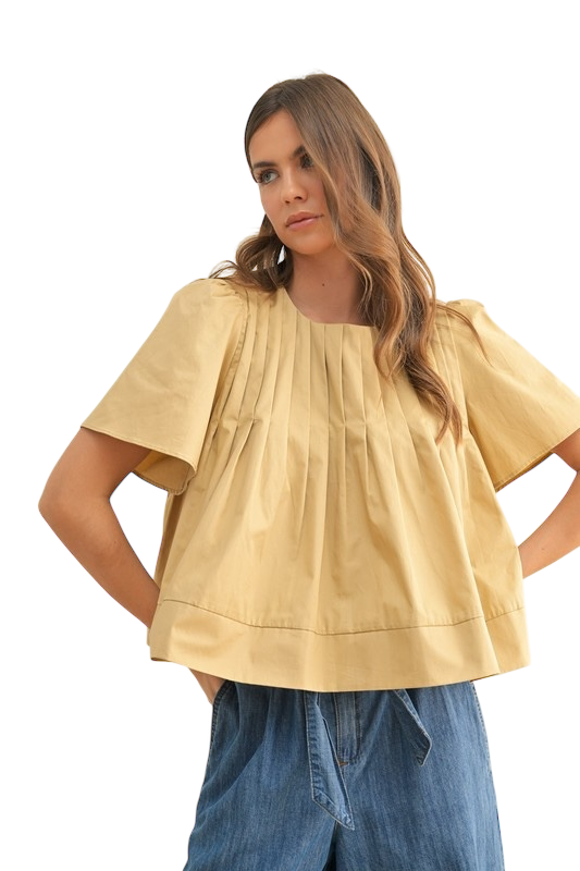 Pleated Blouse - Two Colors!
