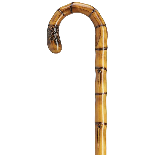 Carved Root Nose Crook Cane