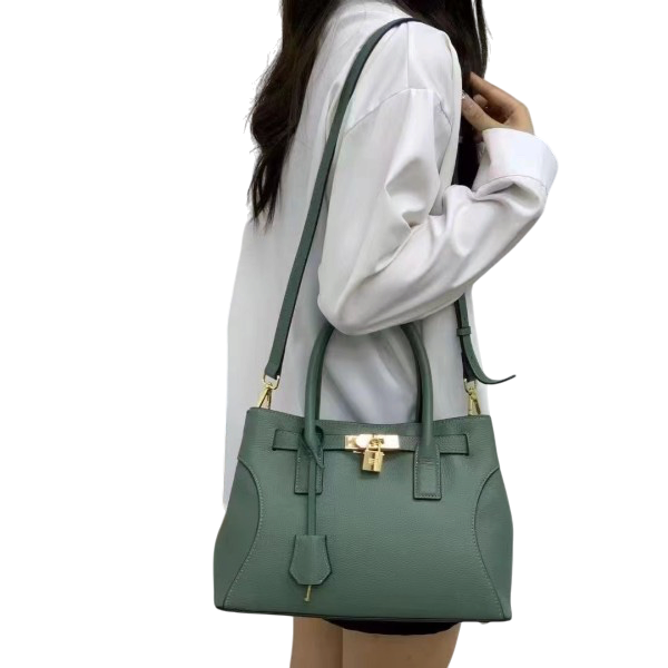 Leather Top Handle Bag - Two Colors
