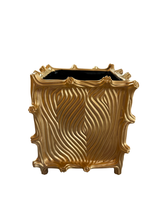 7 Inch Faux Bois Cachepot