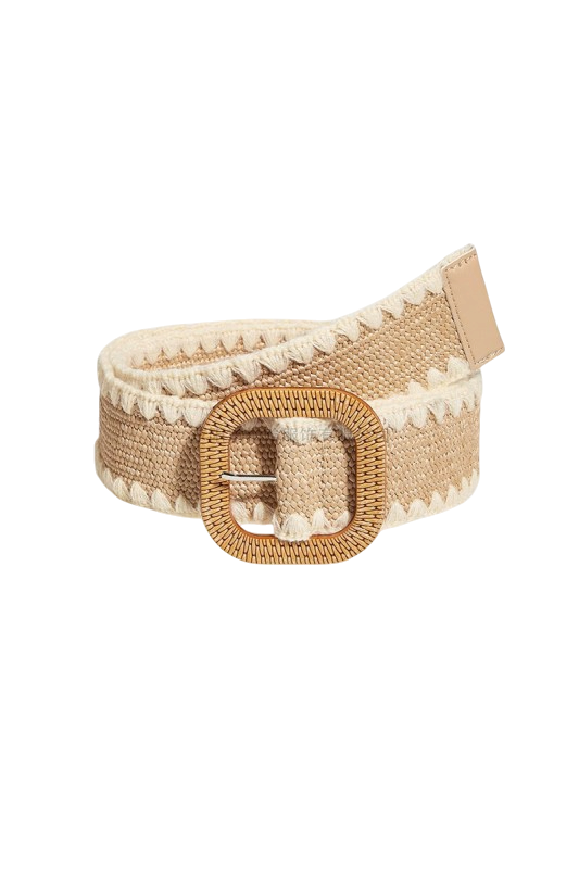 Raffia Stretch Belt