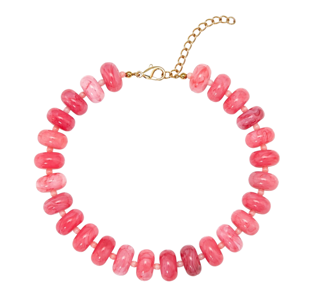 Chunky Oval Bead Necklace