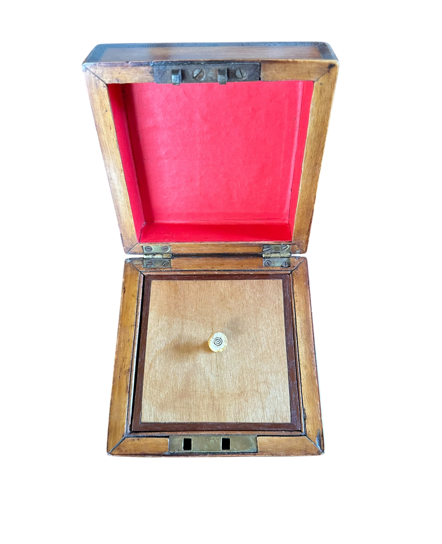 English Tea Caddy w/ Stringing & Shell Inlay c. 1790