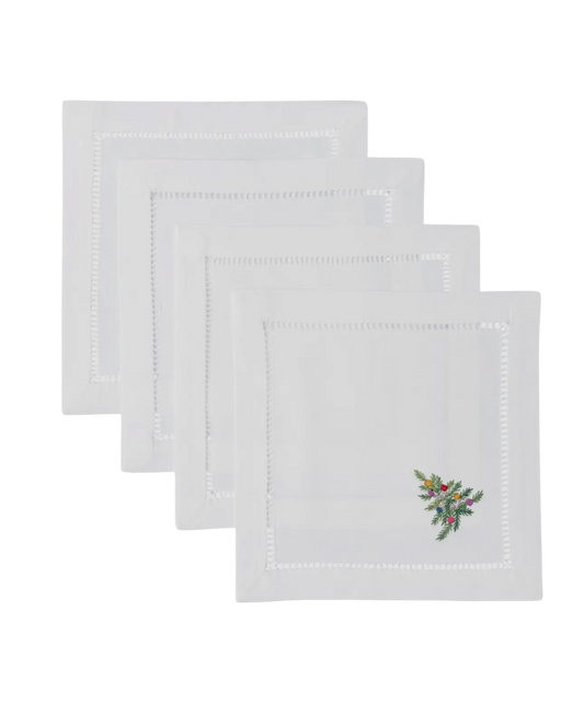 Holiday Cocktail Napkins / Set of 4