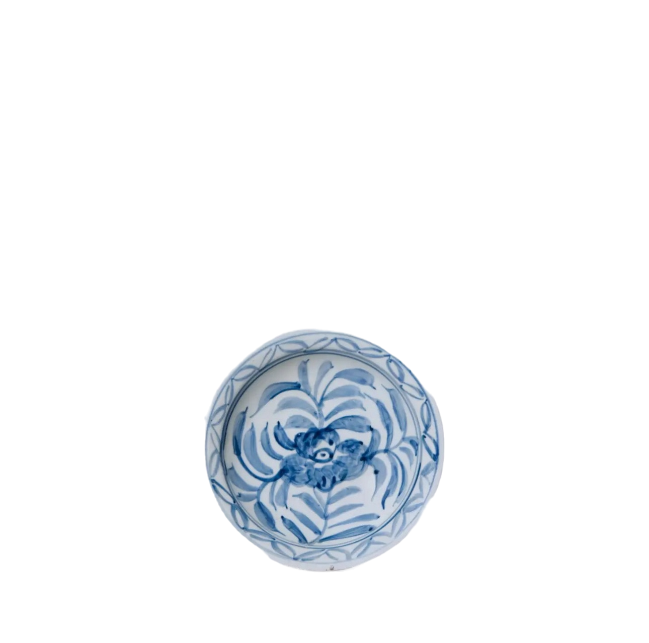 Small Blue and White Porcelain Floral Dish