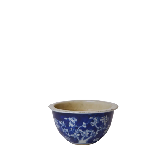 Tiny Blue and White Plum Cachepot