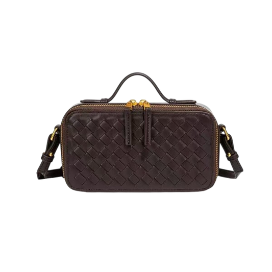 Woven Top Handle Shoulder Bag - Two Colors