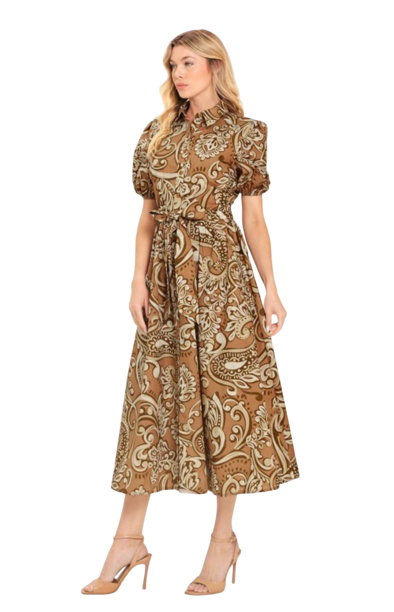 Paisley Belted Maxi