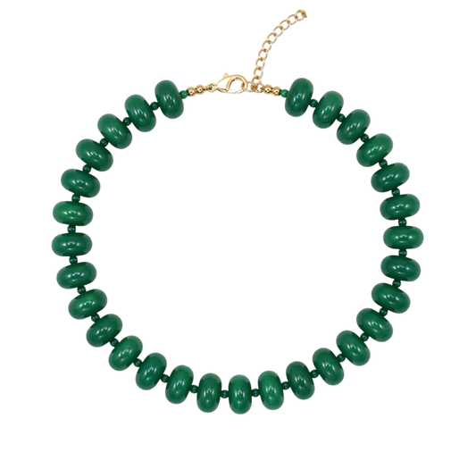 Chunky Oval Bead Necklace