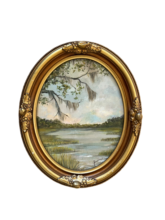 Jenn Leverett Art - Oval Live Oak Landscape I