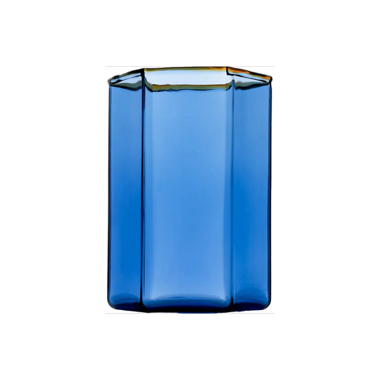 Hexagon Tumbler Blue / Amber - Set of 4