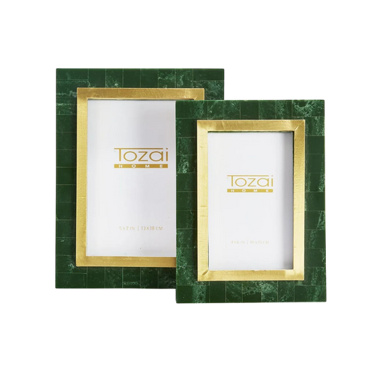 Aventurine Green and Gold 5x7 Picture Frame