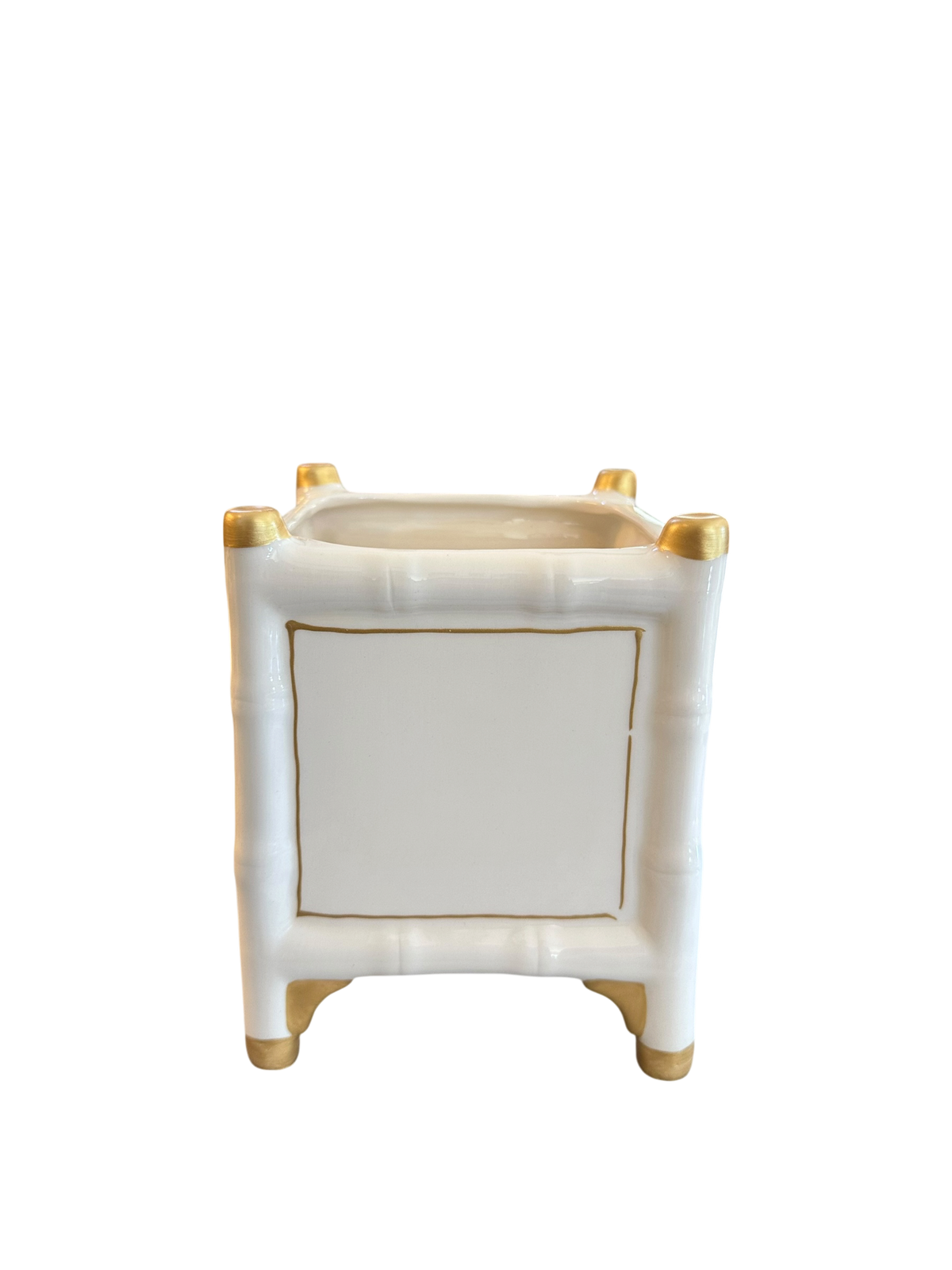 White Bamboo Cachepot