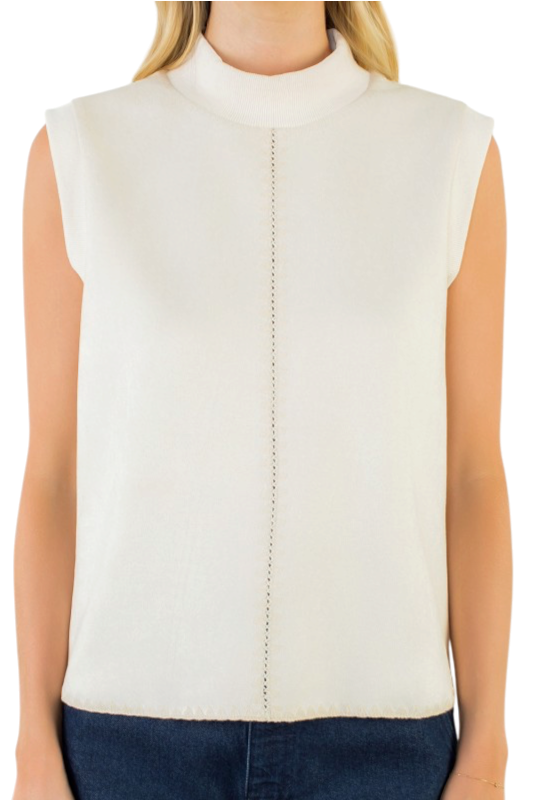 Stitch Detail Suede Top