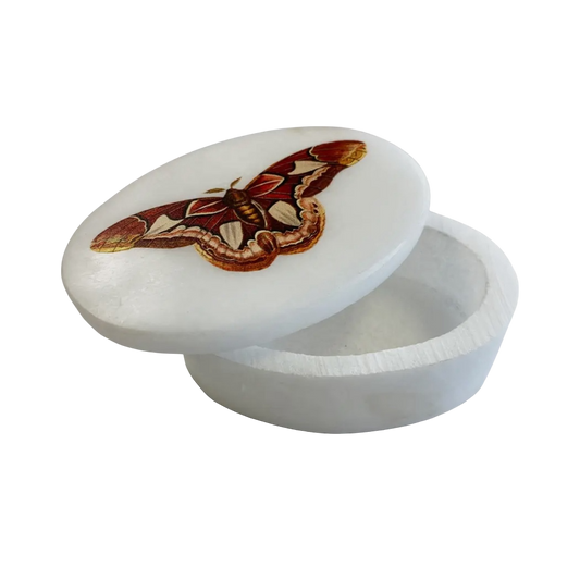 Oval Soapstone Jewelry Box