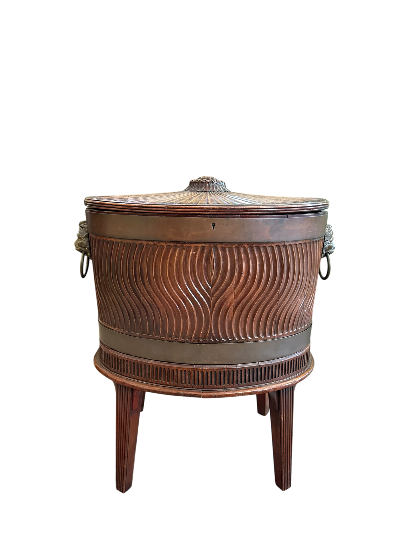George III-Style Carved Walnut Cellarette