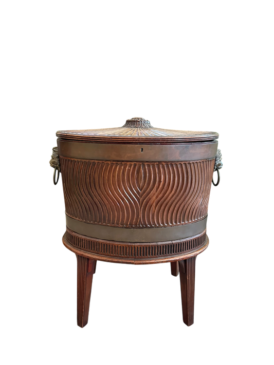 George III-Style Carved Walnut Cellarette