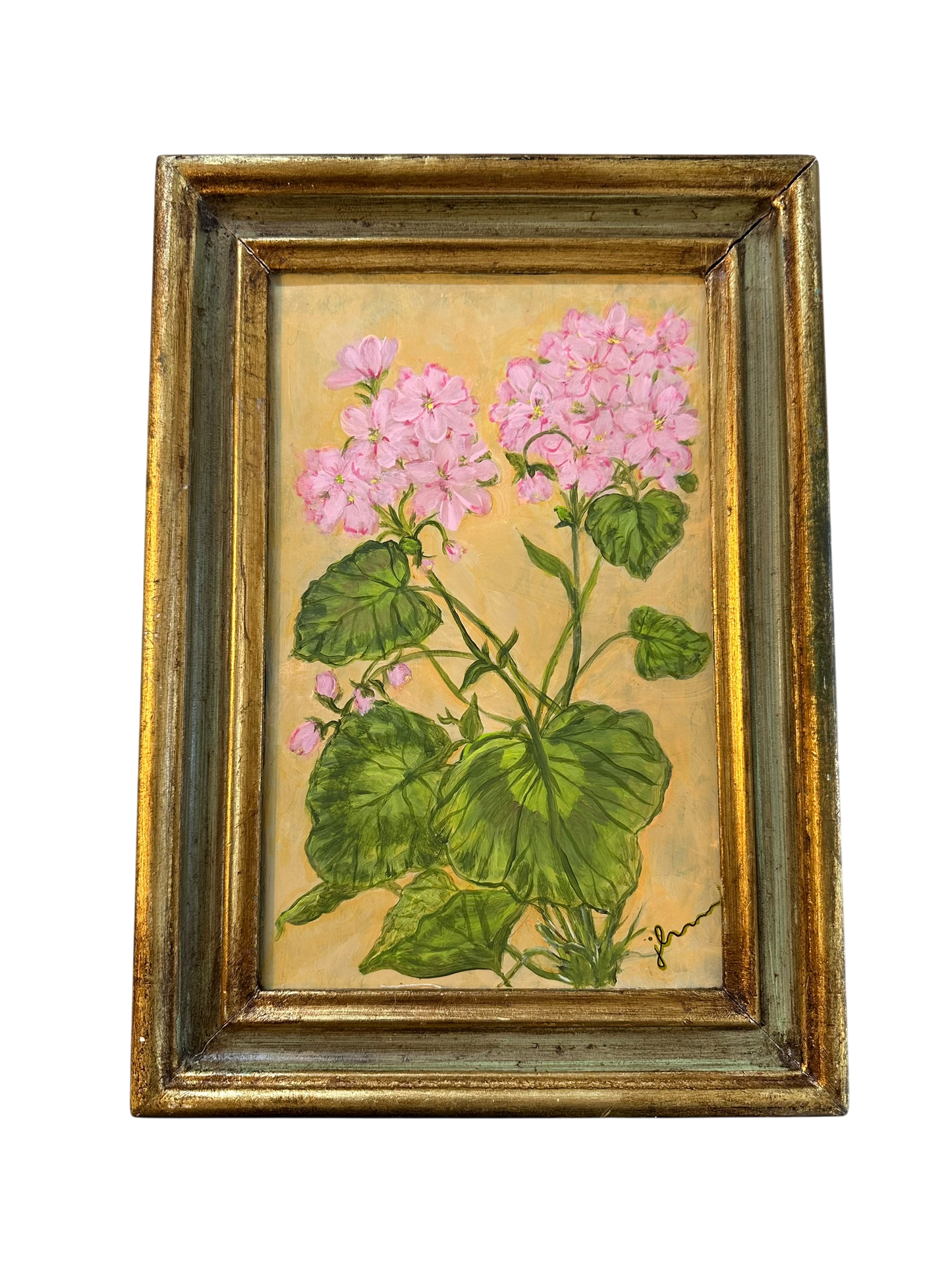 Jenn Leverett Art - 10” x 13.5” Pink Geranium