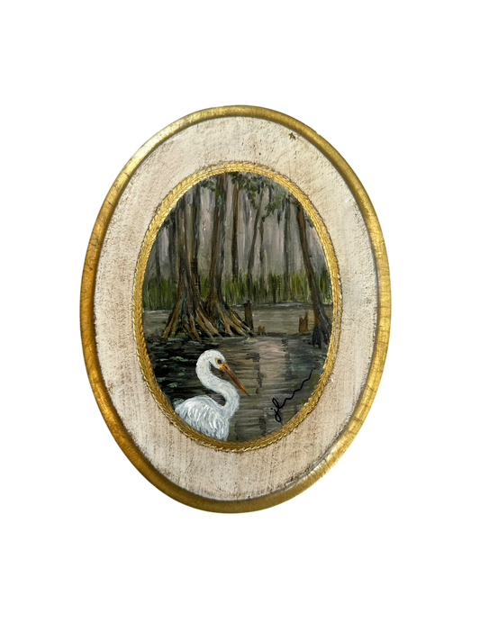 Jenn Leverett Art - Egret in Bayou