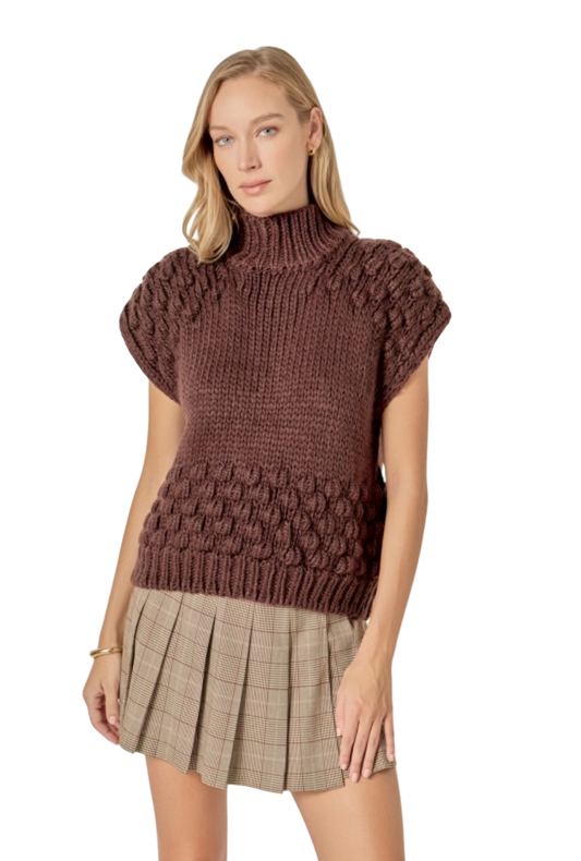 Bubble Knit Sleeveless Sweater