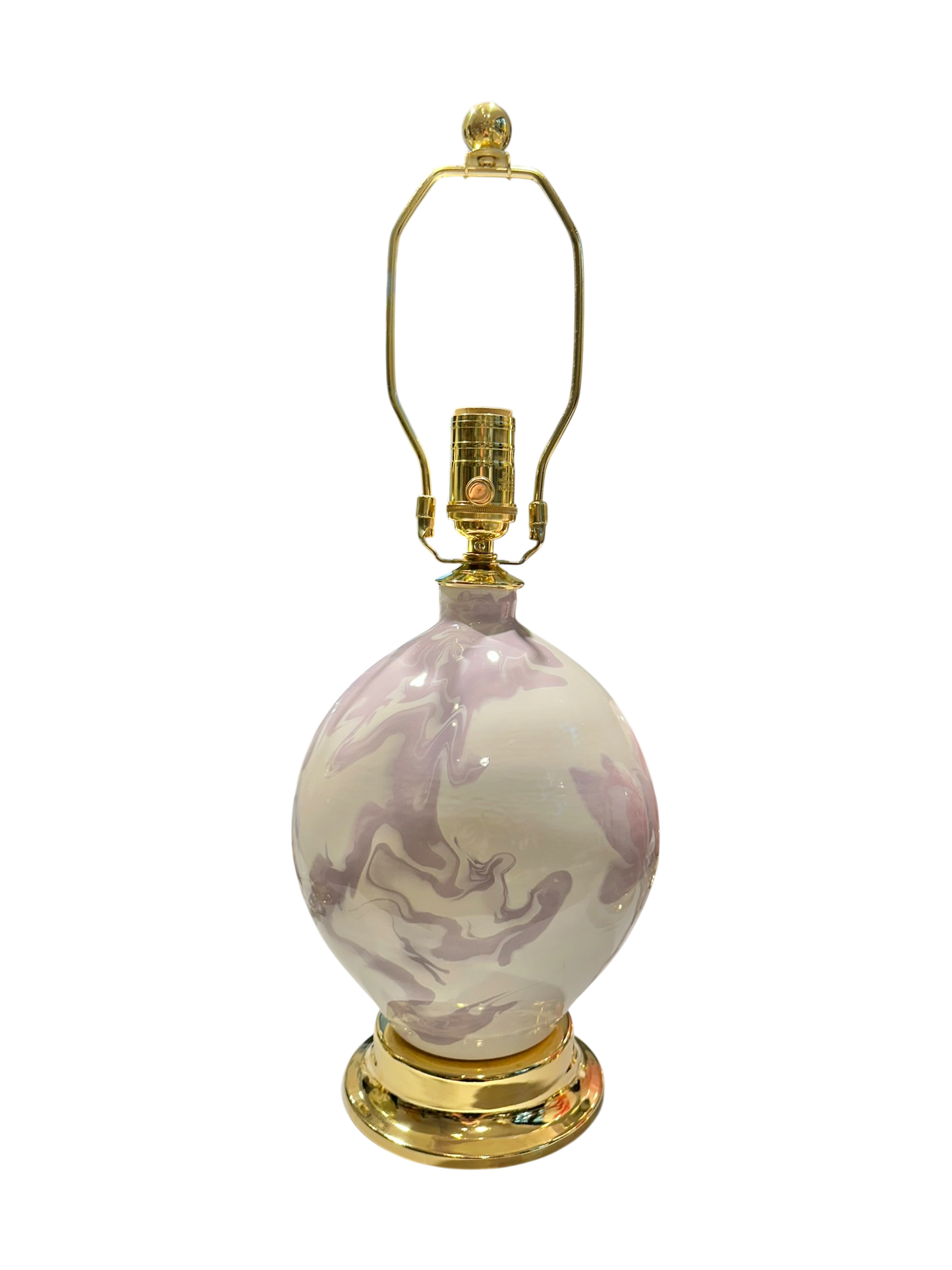 Maypearl Lamp in Lilac & White Geode
