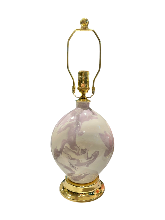 Maypearl Lamp in Lilac & White Geode