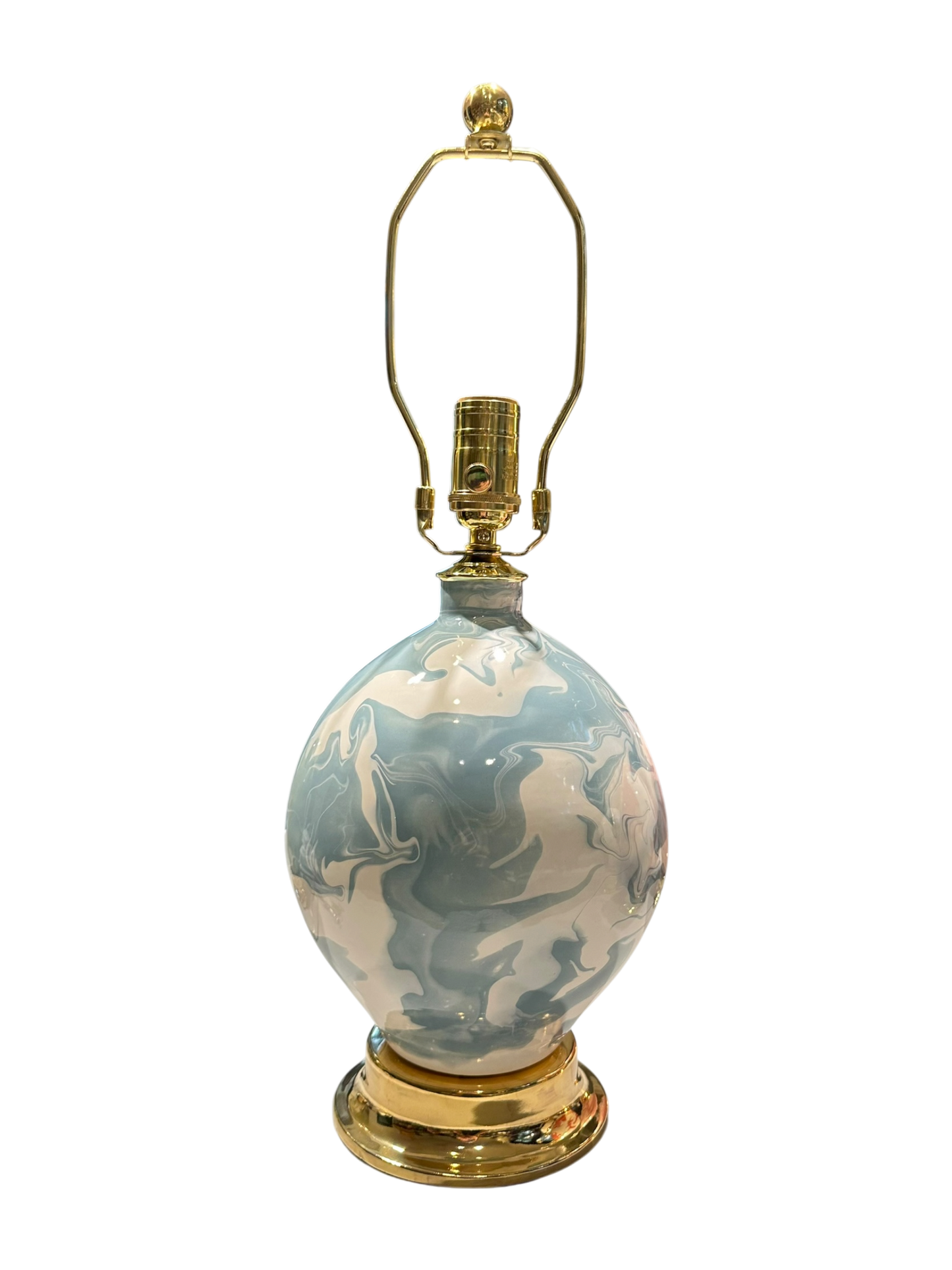 Maypearl Lamp in Blue & White Geode