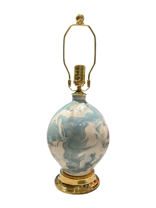 Maypearl Lamp in Blue & White Geode