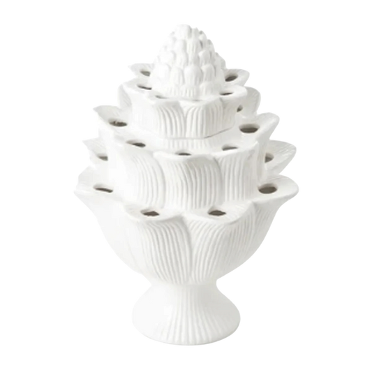 Large Artichoke Tulipiere - White