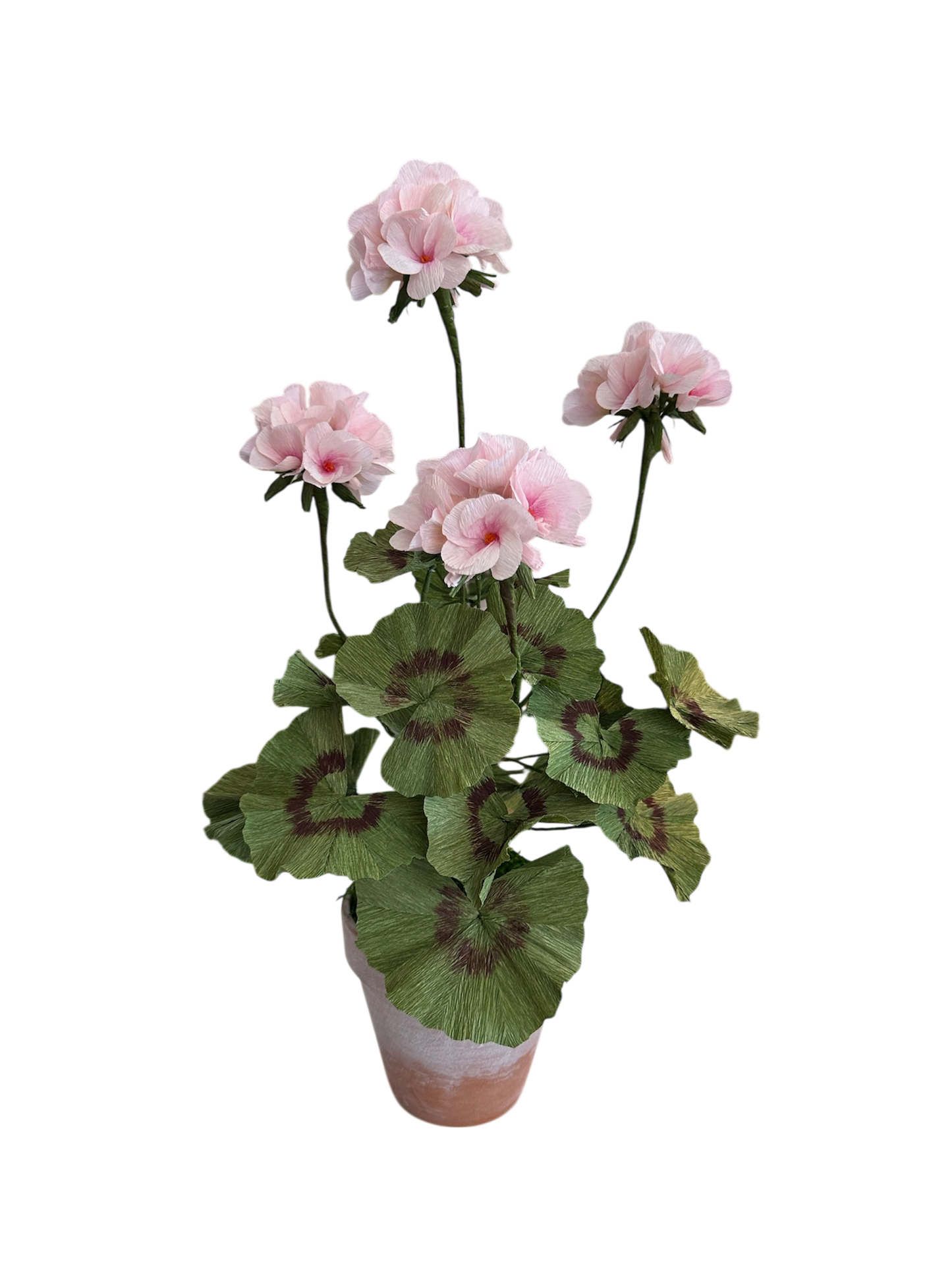 Paper Potted Geranium - Pink