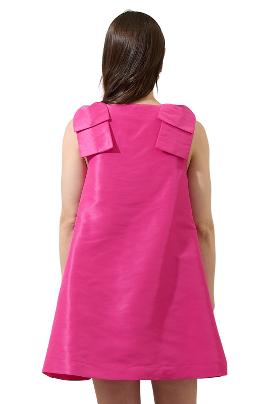 Fuchsia Bow Mini Dress