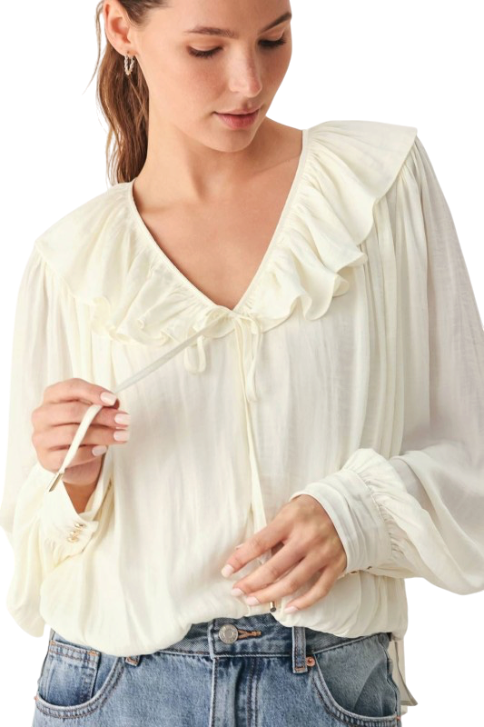Ruffle Tie Front Top