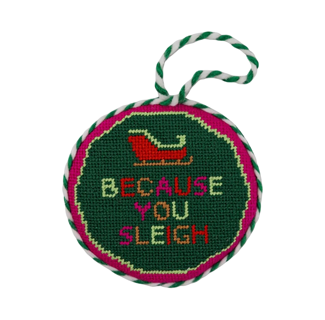 Sleigh Needlepoint Ornament