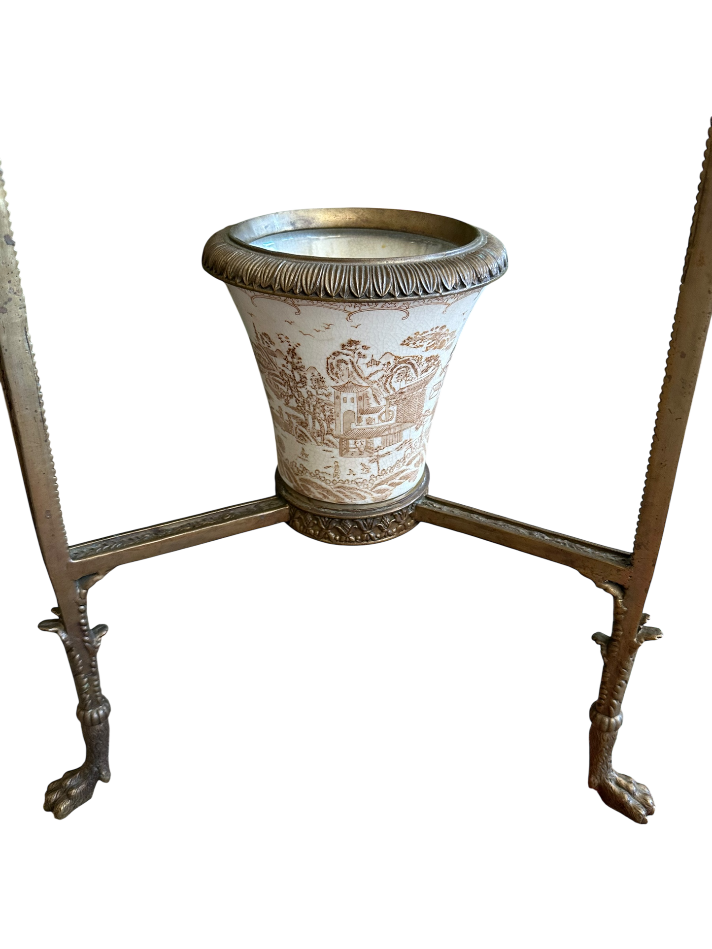 Pair of Bronze and Porcelain Pedestals