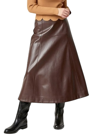 High Waisted Midi Skirt