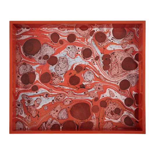 Marbled Rectangular Lacquer Tray