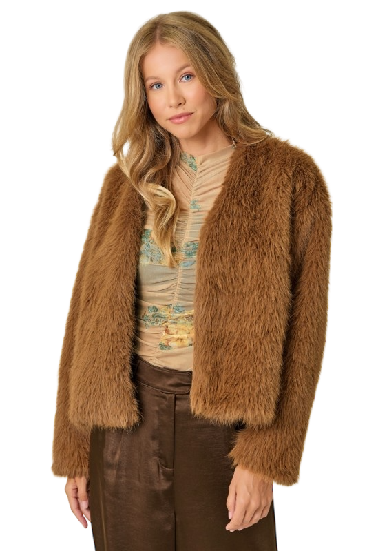 Faux Fur Open Jacket