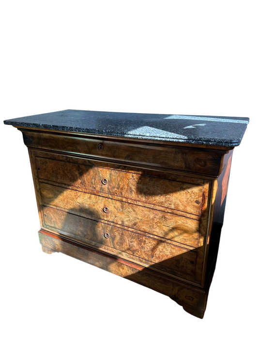 Fine Burled Walnut Louis Philippe Commode - 1860