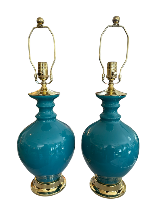 Hico Lamp - Glossy Aqua