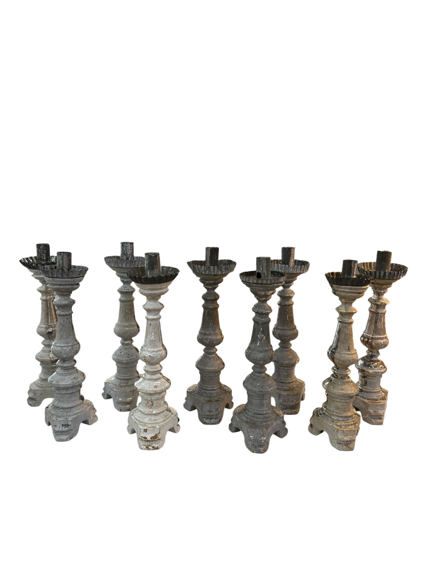 Silver Leaf Italian Candlesticks