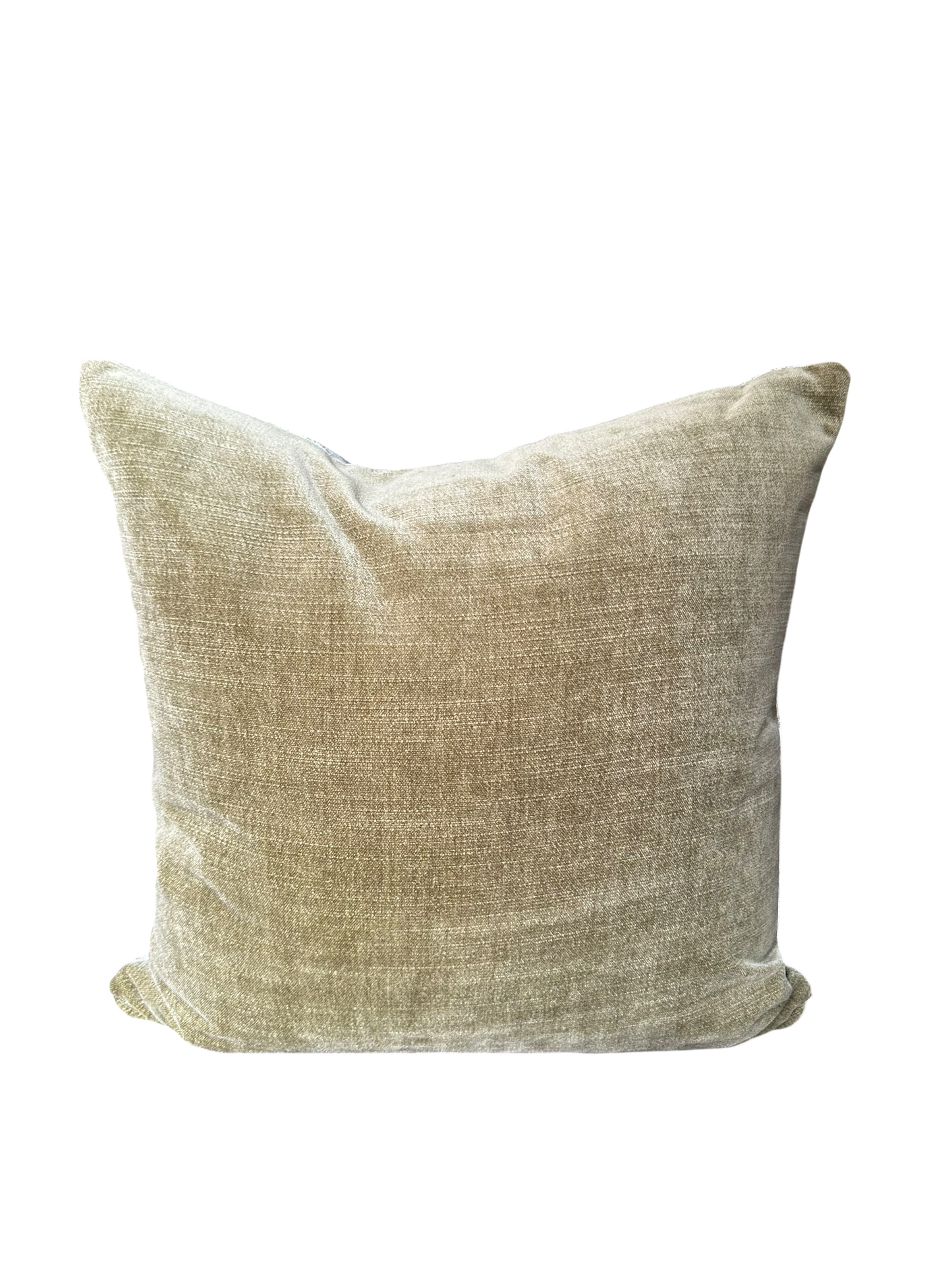 22” x 22” Celadon Raised Velvet Tiger Pillow