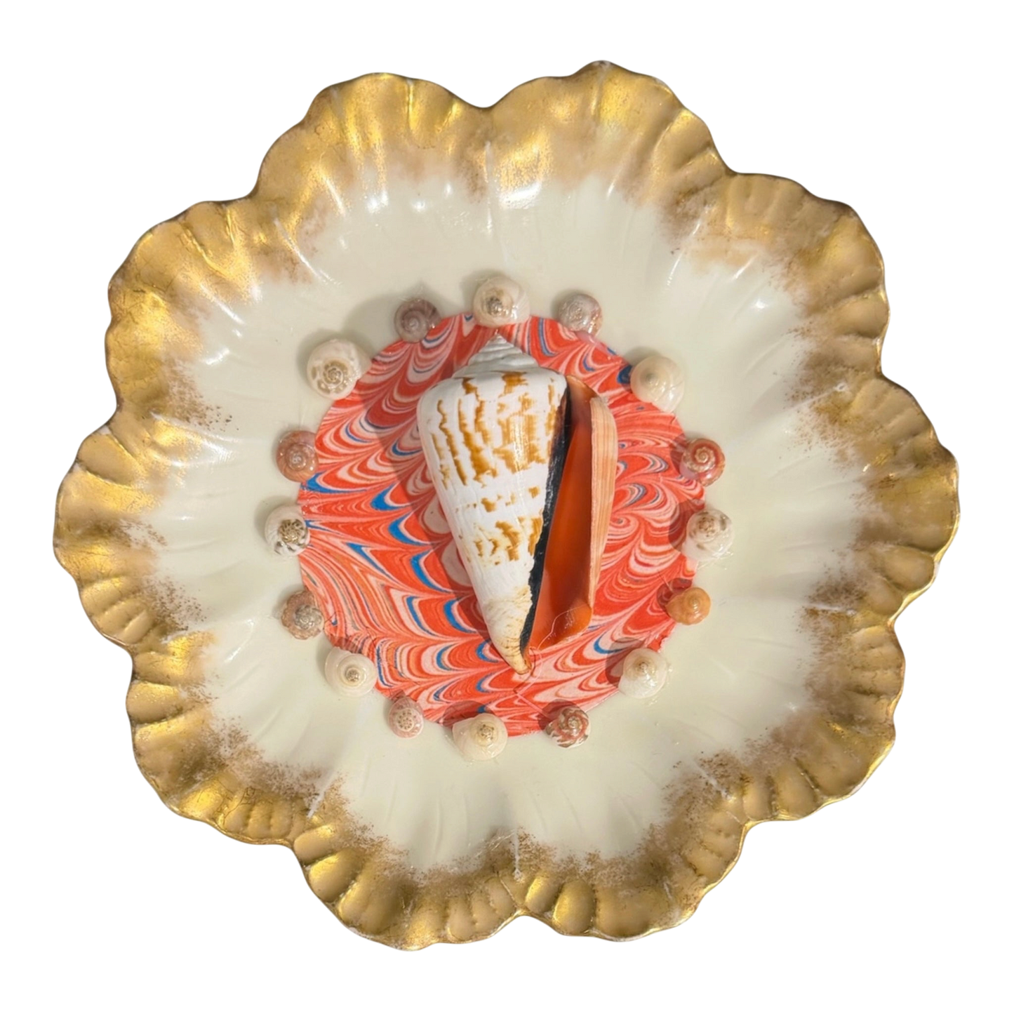 Jenn Leverett Art - Shell Encrusted Limoges Plates