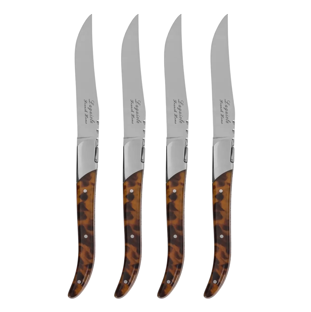 Tortoise Shell 4-Piece Laguiole Steak Knife Set – Tyler + Tate