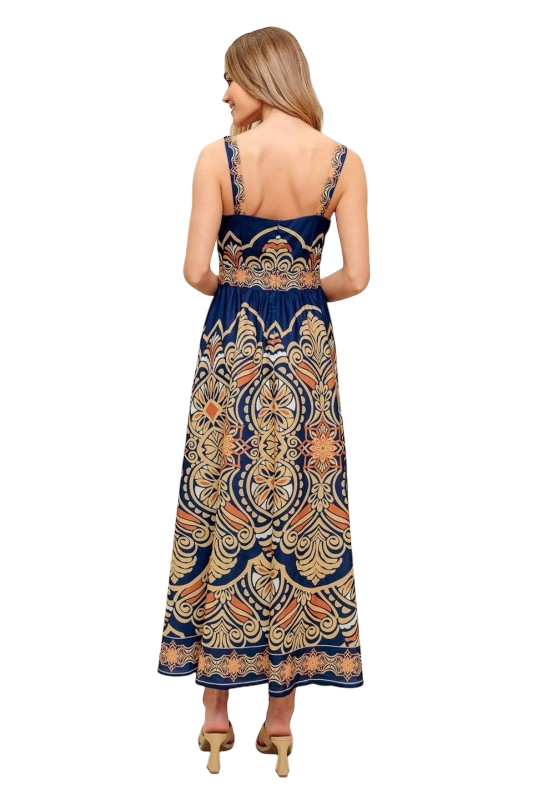 Mallorca Midi in Navy/Rust