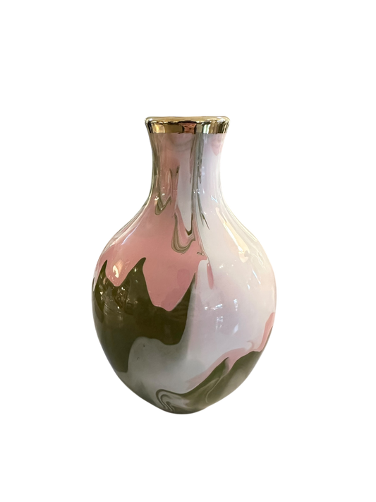 Athens Mini Vase - Gold Luster Rim