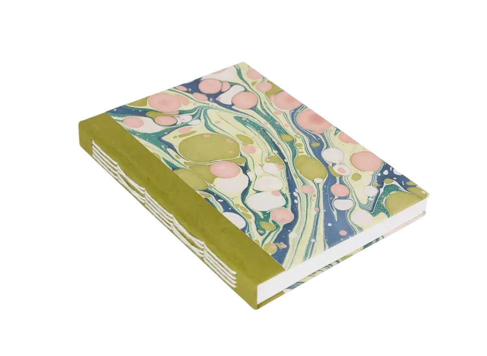 Moss Pebble Marble Journal